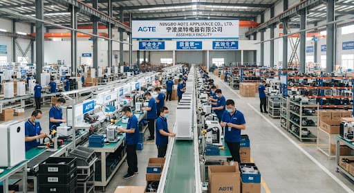 Ningbo Aote Appliance Co. production floor